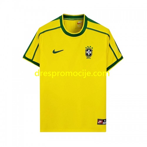 Brazil Dres Retro Domaći 1998 Kratkih Rukava Brazil Dres Retro Domaći 1998 Kratkih Rukava